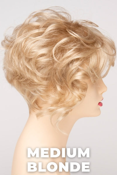 Color Swatch Medium Blonde for Envy wig Carissa. Golden blonde, pale blonde and champagne blonde blend.