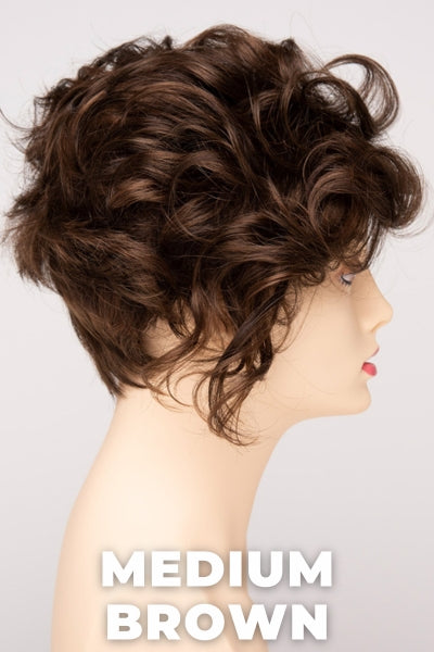 Color Swatch Medium Brown for Envy wig Carissa. A rich neutral brown with lowlights and highlights woven throughout.