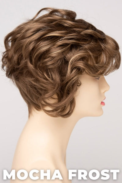 Color Swatch Mocha Frost for Envy wig Carissa. Golden brown with subtle golden blonde highlights.