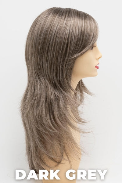 Color Swatch Dark Grey for Envy wig Celeste. Silver grey base with hints of neutral brown woven throughout.