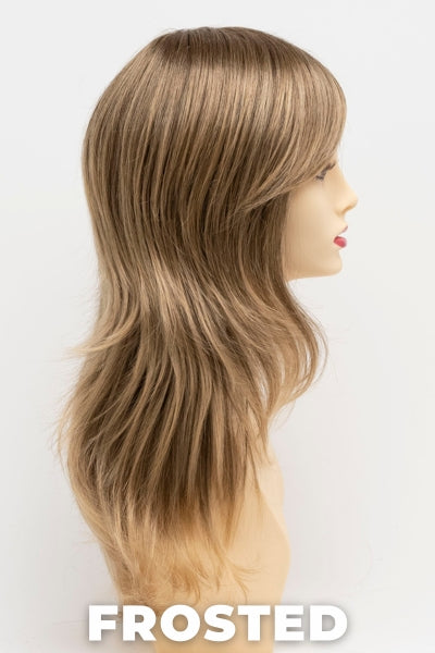 Color Swatch Frosted for Envy wig Celeste. Creamy blonde with cool undertones and warm beige blonde tips.