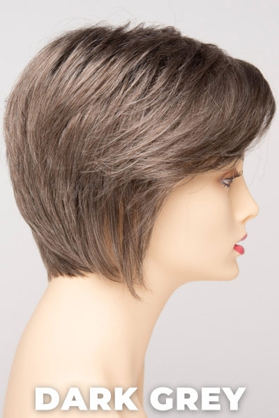 Color Swatch Dark Grey for Envy wig Chantel. Silver grey base with hints of neutral brown woven throughout.