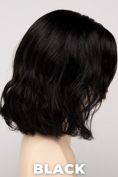 Color Swatch Black for Envy wig Chloe. Rich dark ebony with subtle warm undertones.