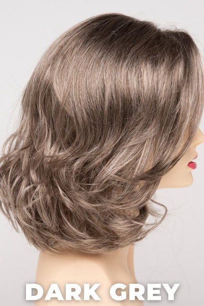 Color Swatch Dark Grey for Envy wig Chloe. Silver grey base with hints of neutral brown woven throughout.