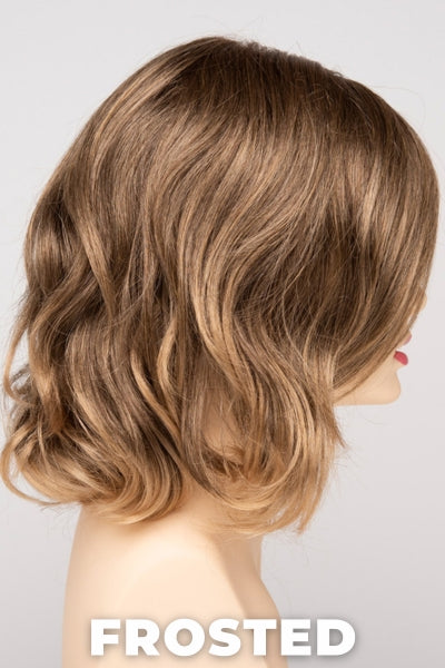 Color Swatch Frosted for Envy wig Chloe. Creamy blonde with cool undertones and warm beige blonde tips.