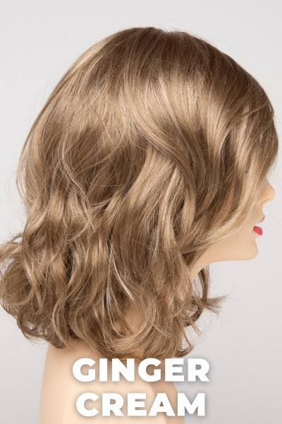 Color Swatch Ginger Cream for Envy wig Chloe. Cool light brown and beige blonde blend with pale blonde highlights.