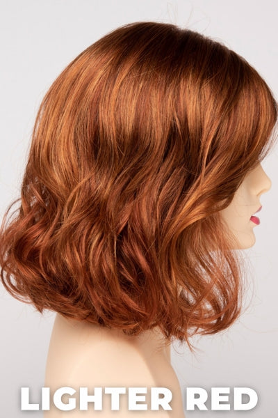 Color Swatch Lighter Red for Envy wig Chloe. Auburn red base with bright copper and golden strawberry blonde highlights.
