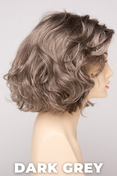Color Swatch Dark Grey for Envy wig Coco. Silver grey base with hints of neutral brown woven throughout.