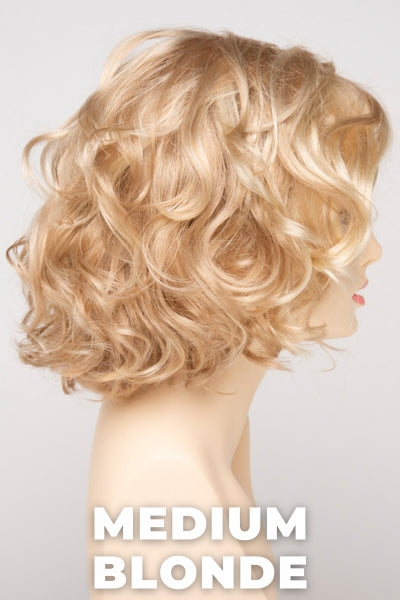 Color Swatch Medium Blonde for Envy wig Coco. Golden blonde, pale blonde and champagne blonde blend.