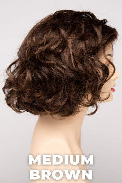 Color Swatch Medium Brown for Envy wig Coco. A rich neutral brown with lowlights and highlights woven throughout.