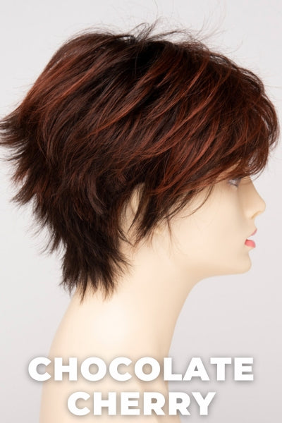 3-Tone blend of Medium Brown with Dark Brown roots and Deep Red/Auburn highlights
