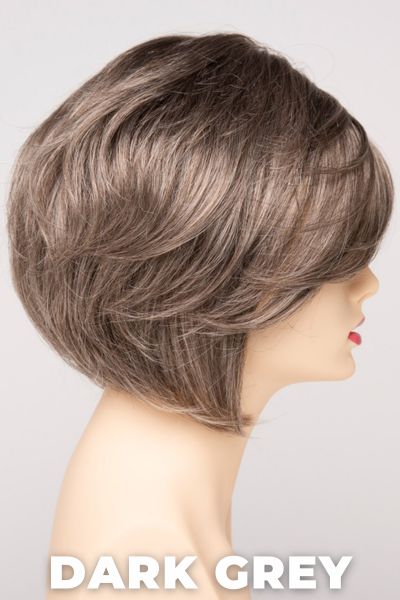 Color Swatch Dark Grey for Envy wig Juliet. Silver grey base with hints of neutral brown woven throughout.