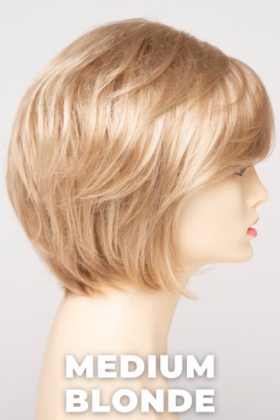 Color Swatch Medium Blonde for Envy wig Juliet. Golden blonde, pale blonde and champagne blonde blend.