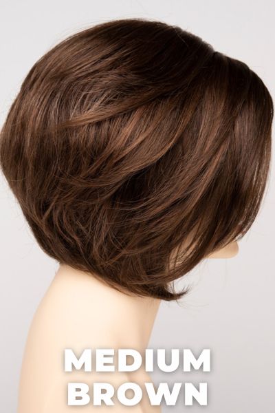 Color Swatch Medium Brown for Envy wig Juliet. A rich neutral brown with lowlights and highlights woven throughout.