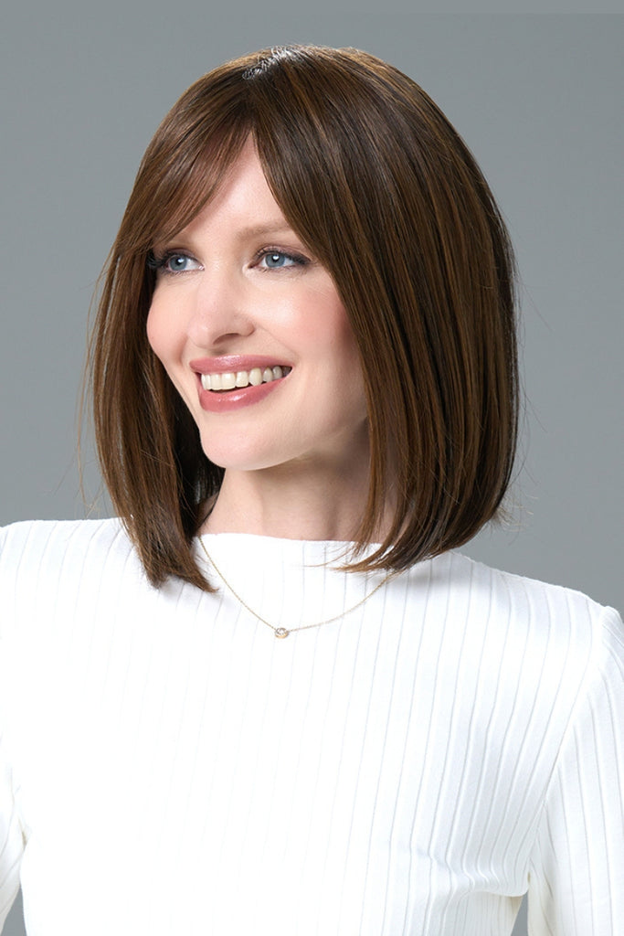 Model styling Paige in the color Espresso.