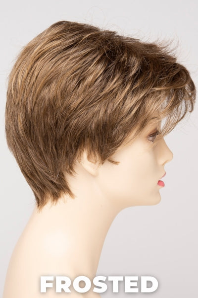 Color Swatch Frosted for Envy wig Raven.  Creamy blonde with cool undertones and warm beige blonde tips.