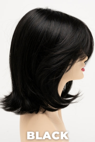 Color Swatch Black for Envy wig Sam.  Rich dark ebony with subtle warm undertones.