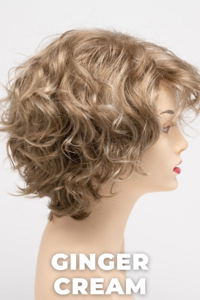 Color Swatch Ginger Cream for Envy wig Suzi.  Cool light brown and beige blonde blend with pale blonde highlights.