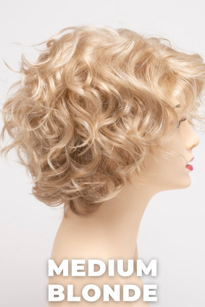 Color Swatch Medium Blonde for Envy wig Suzi.  Golden blonde, pale blonde and champagne blonde blend.