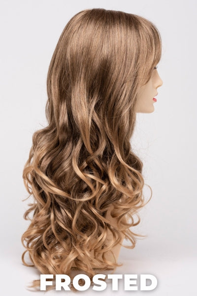 Color Swatch Frosted for Envy wig Wendi.  Creamy blonde with cool undertones and warm beige blonde tips.