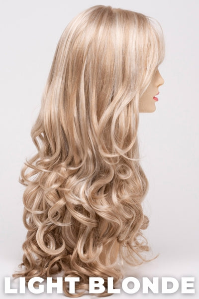 Color Swatch Light Blonde for Envy wig Wendi.  Golden blonde with creamy blonde and platinum blonde highlights.
