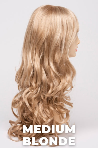 Color Swatch Medium Blonde for Envy wig Wendi.  Golden blonde, pale blonde and champagne blonde blend.