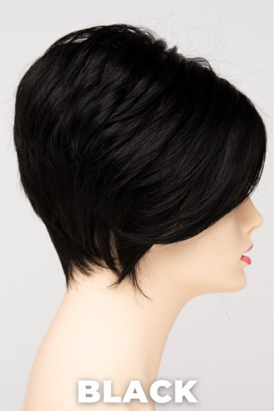 Color Swatch Black for Envy wig Tinsley.  Rich dark ebony with subtle warm undertones.