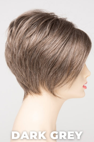 Color Swatch Dark Grey for Envy wig Tinsley.  Silver grey base with hints of neutral brown woven throughout.