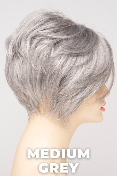 Color Swatch Medium Grey for Envy wig Tinsley.  A silvery blend of salt and pepper with medium brown woven throughout.