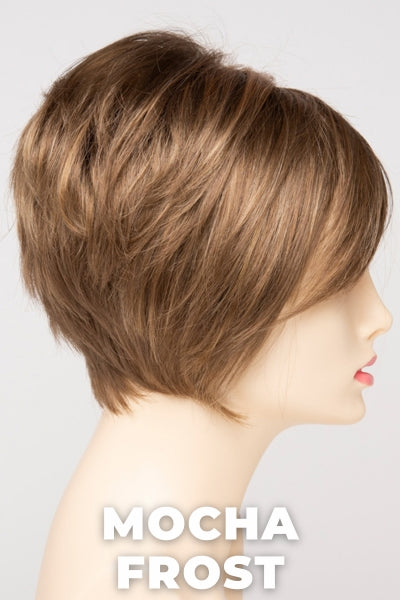 Color Swatch Mocha Frost for Envy wig Tinsley.  Golden brown with subtle golden blonde highlights.