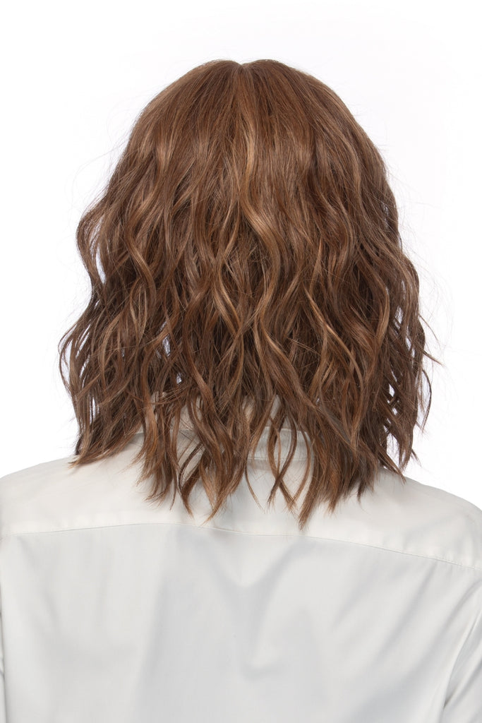 Back of model wearing the color R30/28/26 by Estetica wigs.