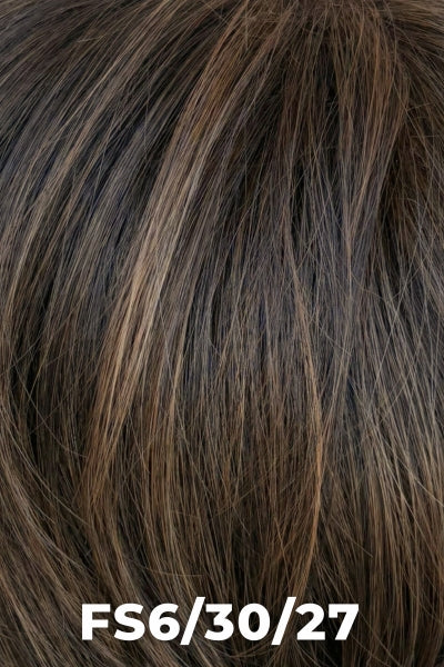 Jon Renau Wigs - Jillian (#5389) - FS6/30/27 (Toffee Truffle). Brown, Med Red-Gold, Med Red-Gold Blonde Blend w/ Med Red Gold Blonde Bold Highlights.