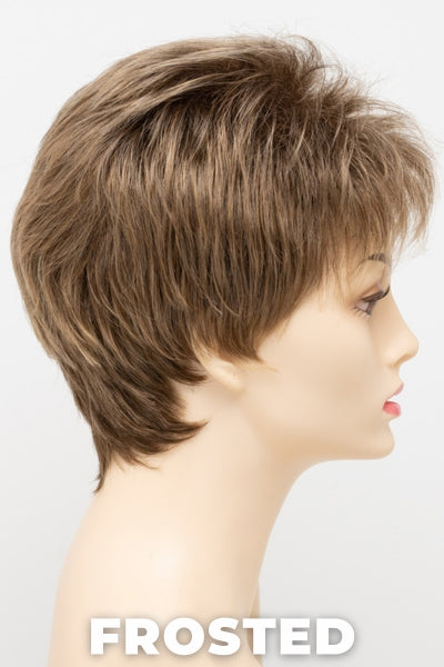 Color Swatch Frosted  for Envy wig Penelope Petite.  Creamy blonde with cool undertones and warm beige blonde tips.