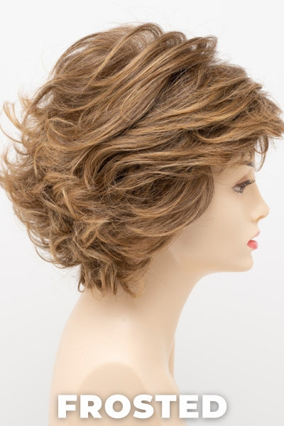 Color Swatch Frosted for Envy wig Savannah.  Creamy blonde with cool undertones and warm beige blonde tips.