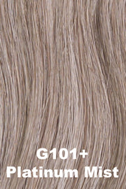 Color Platinum Mist (G101+) for Gabor wig Instinct Luxury.  Ashy grey blonde and pearl blonde base with platinum highlights.