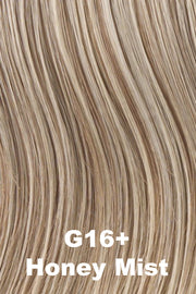 Color Honey Mist (G16+) for Gabor wig Instinct Luxury.  Natural medium blonde with a golden undertone and buttery blonde highlights.