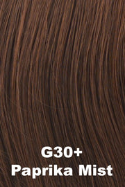 Color Paprika Mist (G30+) for Gabor wig Instinct Luxury.  Warm chestnut brown with medium copper brown highlights.