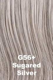 Color Sugared Silver (G56+) for Gabor wig Instinct Luxury.  Light smokey grey with icy grey and pearl grey highlights.