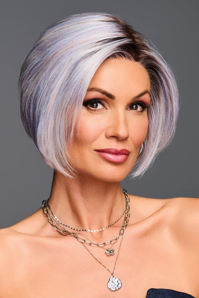 Woman wearing Dare to Dream in the color Shaded Blue Violet.