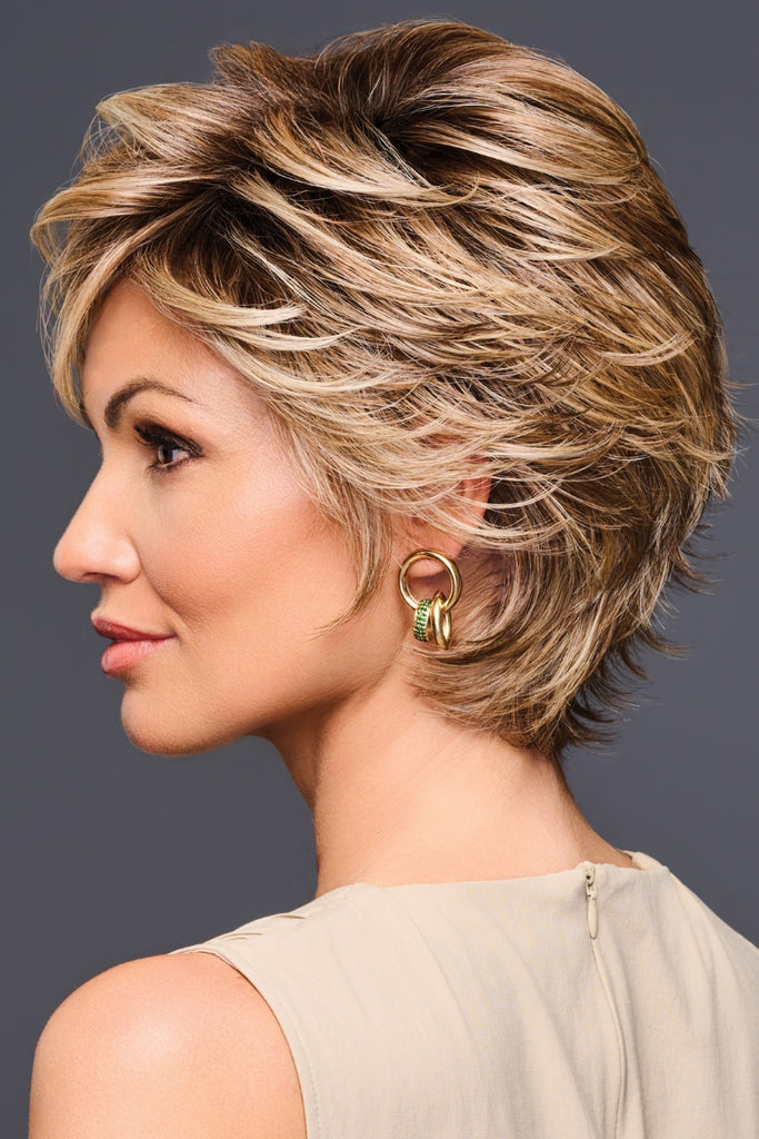 Side view of Edge Factor by Gabor in the color Shaded Cappuccino.