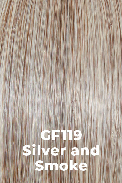 Gabor - Inspire Me - Silver and Smoke (GF119). Light Caramel Brown with 80% Gray in front, gradually blended into 50% Gray for a darker nape area.