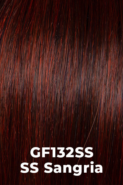 Color SS Sangria (GF132SS) for Gabor wig Gimme Drama.  Burgandy undertones with Ruby highlights and shaded roots.