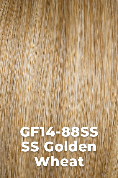 Gabor Wigs - Alluring Locks - SS Golden Wheat (GF14-88SS). Dark roots that blend into dark Blonde Blended with Pale Blonde Highlights.