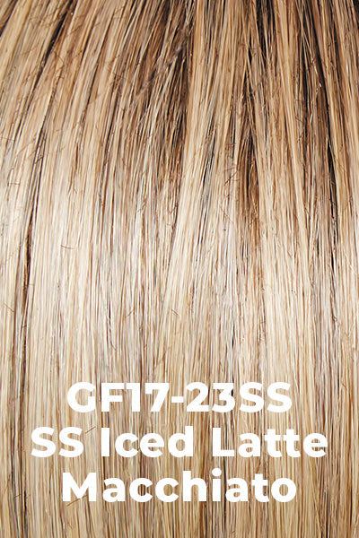 Color SS Iced Latte Macchiato (GF17-23SS) for Gabor wig Ready For It.  A dark root with a Honey Blonde base shaded with Pale Blonde.