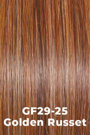 Color Golden Russet (GF29-25) for Gabor wig Ready For It.  Bright Copper Blonde blended with medium Caramel Blonde.