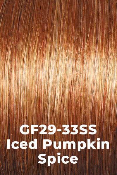 Color SS Iced Pumpkin Spice (GF29-33SS) for Gabor wig Gimme Drama.  Ginger Blonde and Dark Red-Brown shaded.