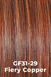 Color Fiery Copper (GF31-29) for Gabor wig Ready For It.  Light Brown and Gingery Auburn blended with Strawberry Blonde.