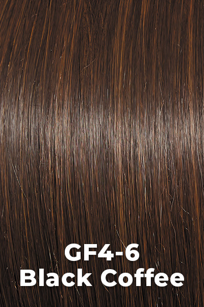 Gabor Wigs - Alluring Locks - Black Coffee (GF4-6). Dark brown blended with auburn highlights.