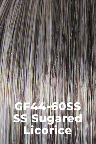 Gabor Wigs - Alluring Locks - SS Sugared Licorice (GF44-60SS).  Salt Dark Brown base with Warm Highlights roots.