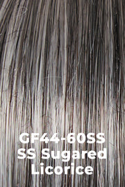 Color SS Sugared Licorice (GF44-60SS) for Gabor wig Dress Me Up.  Salt Dark Brown base with warm highlights and rooted.